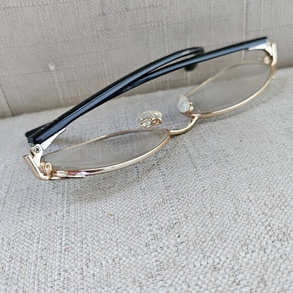 Elle Eyeglasses Frame EL13344 GD Women's Black Metal Oval Full Rim 51[]16 135 - Picture 6 of 16